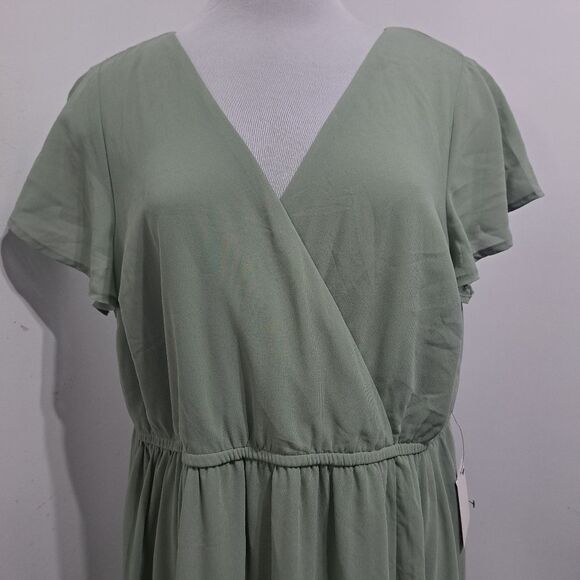 Lulus Lost In The Moment Boho Party Sage Brush Maxi Dress In Green Sz 1XL NWT - Picture 14 of 14